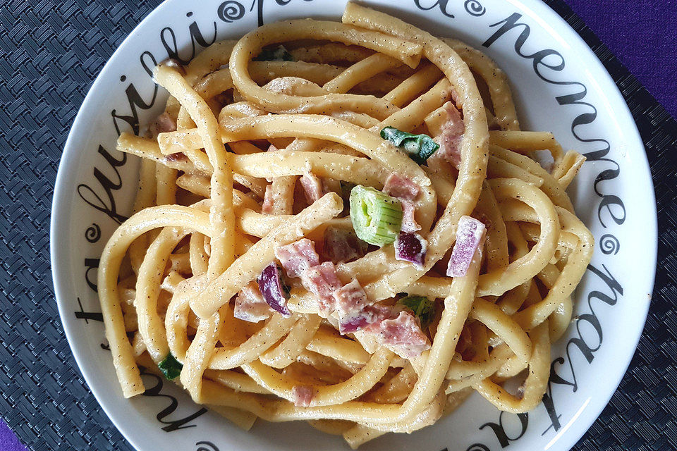 Nudeln Carbonara Art