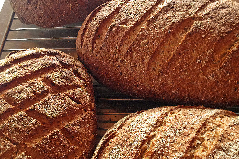 Einfaches Dinkel-Weizen Vollkornbrot