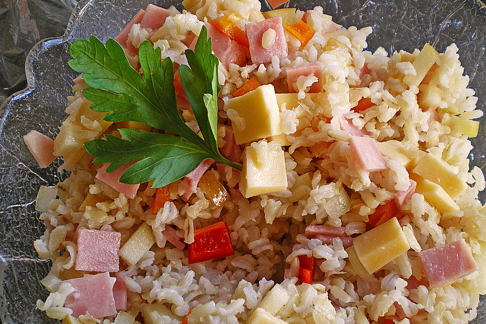 Reissalat mit Äpfeln