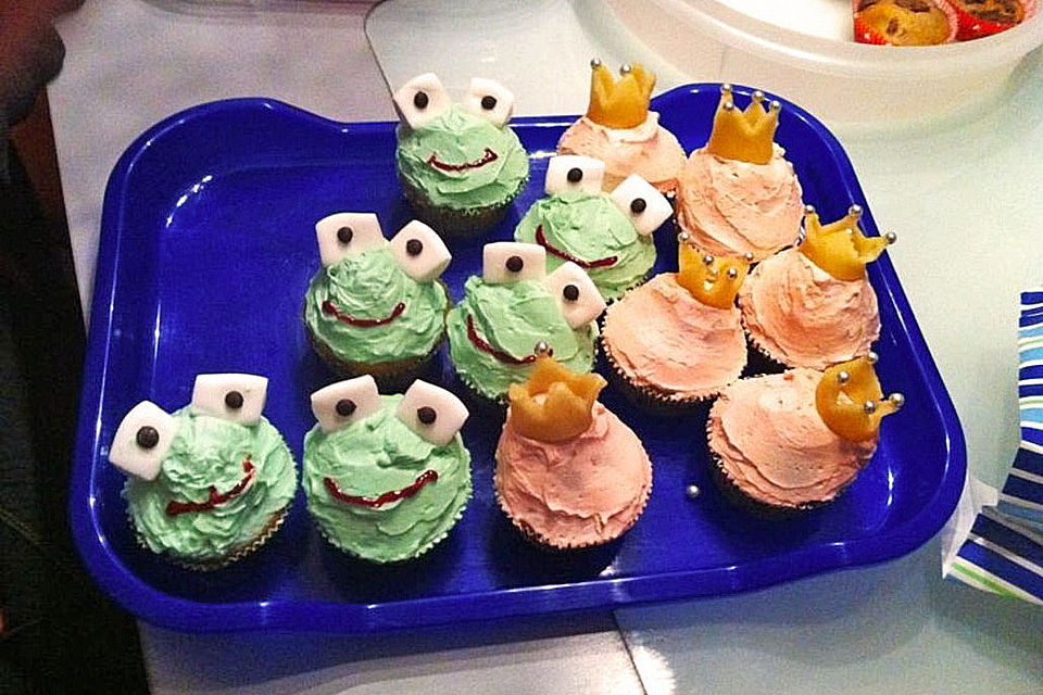 Frosch- und Prinzessinnen Cupcakes