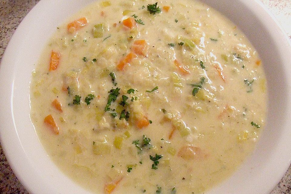 Käse-Lauch-Suppe