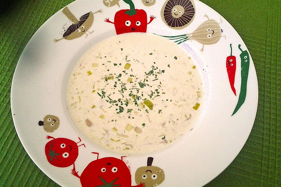 Käse-Lauch-Suppe