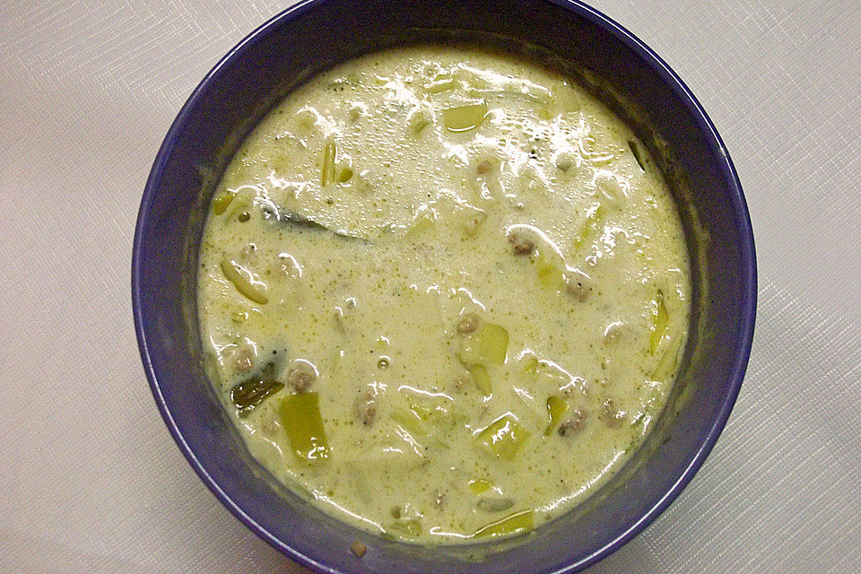 Käse-Lauch-Suppe