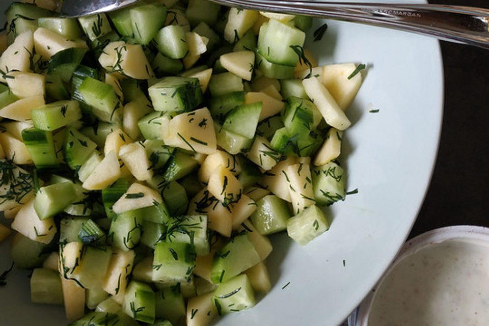 Apfel-Gurkensalat