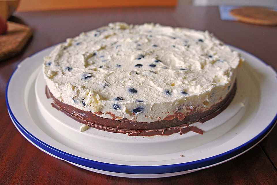 Blaubeertorte mit raffiniertem Schokoboden