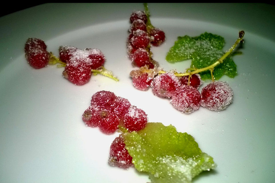 Gezuckerte Johannisbeeren