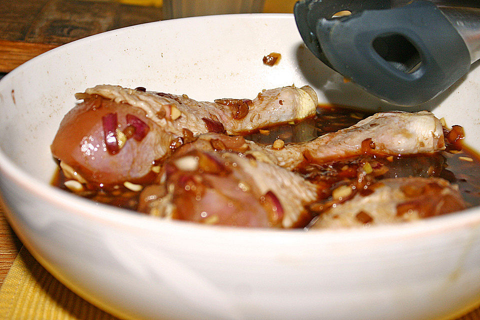 Drumsticks in Teriyakimarinade