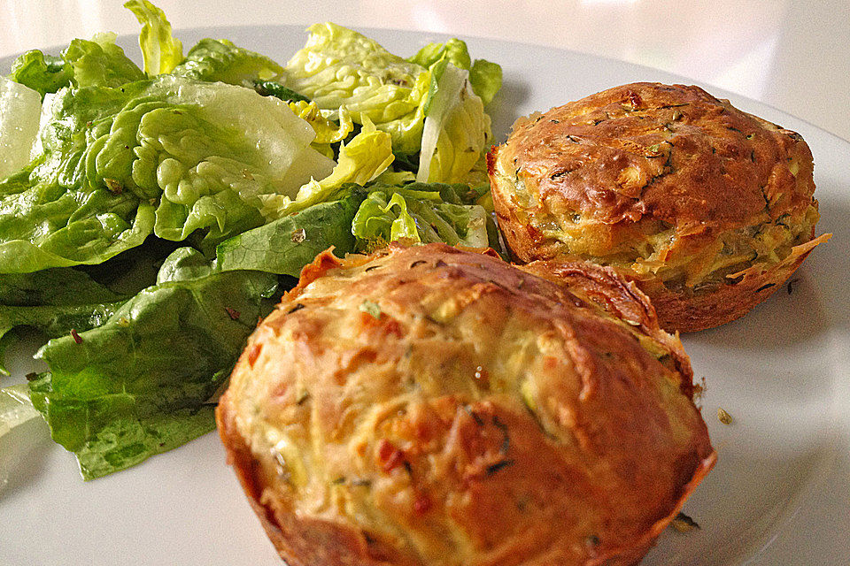 Zucchini-Schafskäse-Muffins