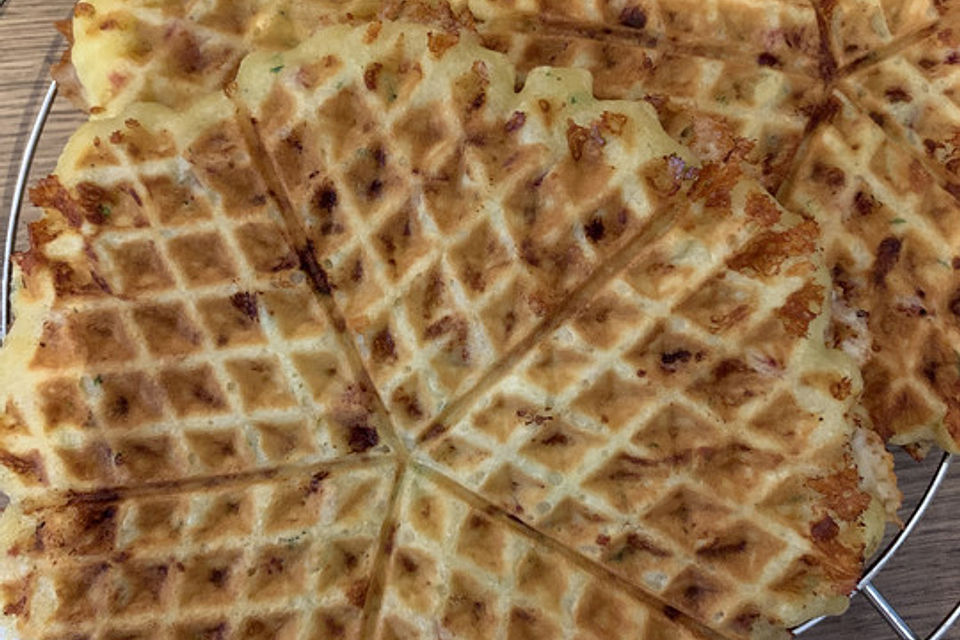 Schinken-Käse-Waffeln