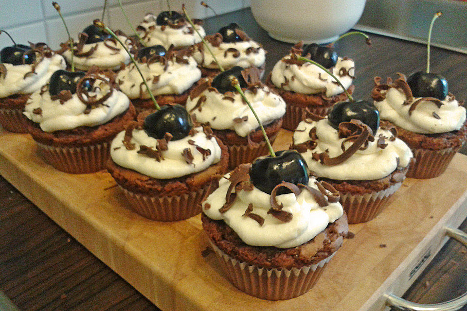 "Beschwipste" Schoko-Cupcakes