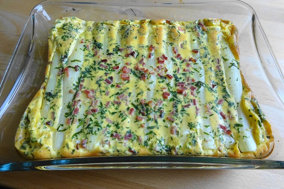 Spargel im Omelettteig