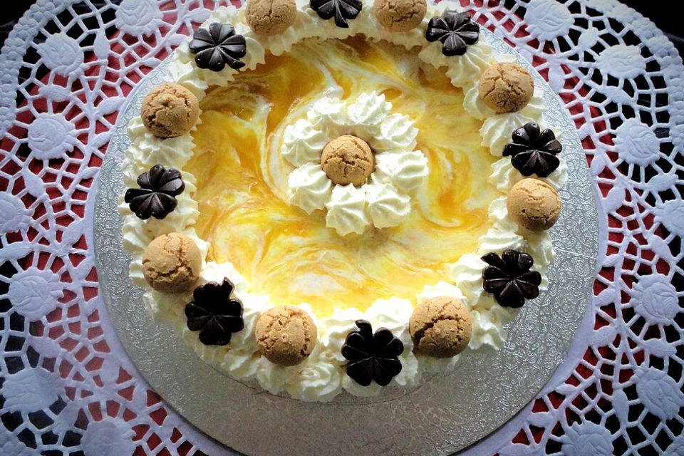 Marmorierte Mango-Torte