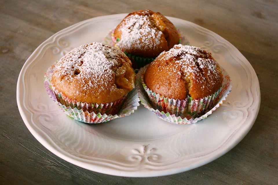 Betrunkene Pfirsich-Muffins