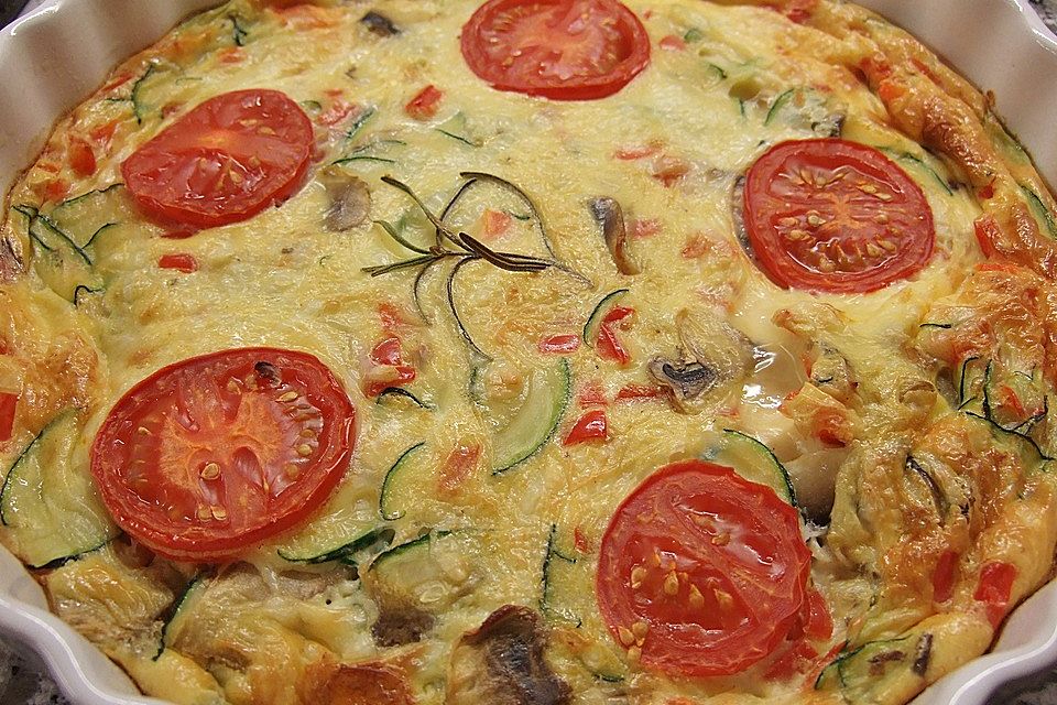 Tomaten-Pilz-Käse-Tarte