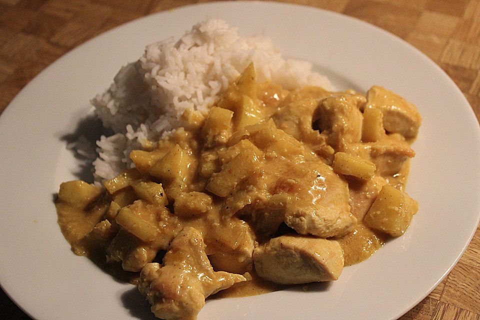 Curryhuhn mit Kokos