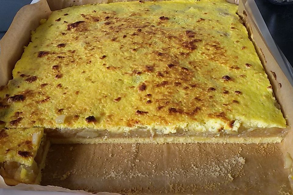 Rhabarber-Vanillepudding-Kuchen