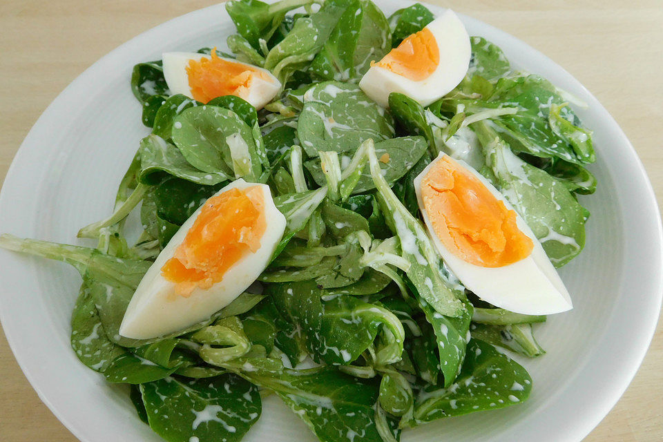 Feldsalat mit Ingwer Dressing