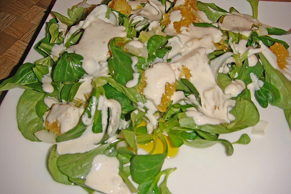 Feldsalat mit Ingwer Dressing