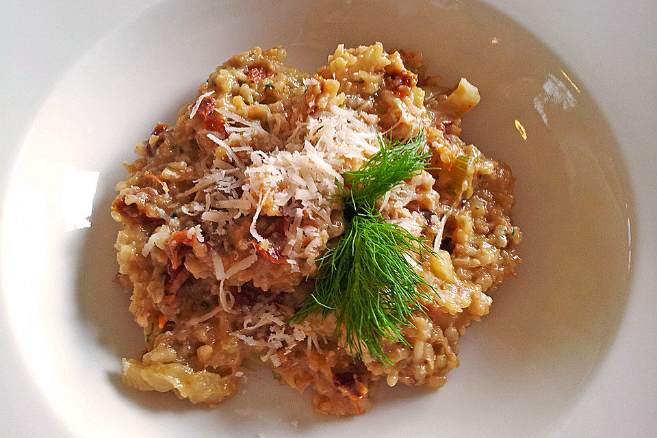 Fenchelrisotto mit Kapern