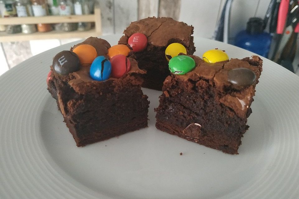 Fudgy Brownies mit M&Ms