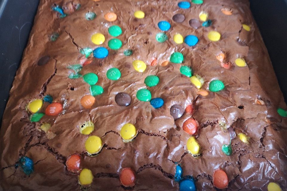 Fudgy Brownies mit M&Ms