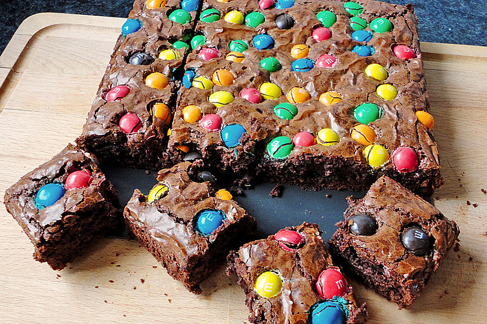 Fudgy Brownies mit M&Ms