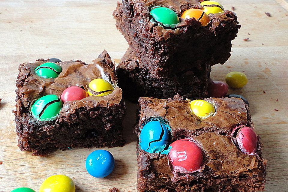 Fudgy Brownies mit M&Ms