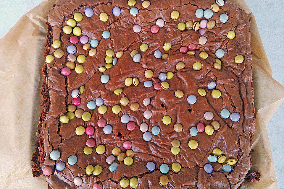 Fudgy Brownies mit M&Ms