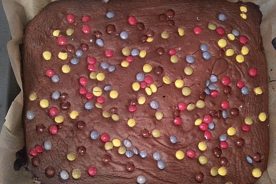 Fudgy Brownies mit M&Ms