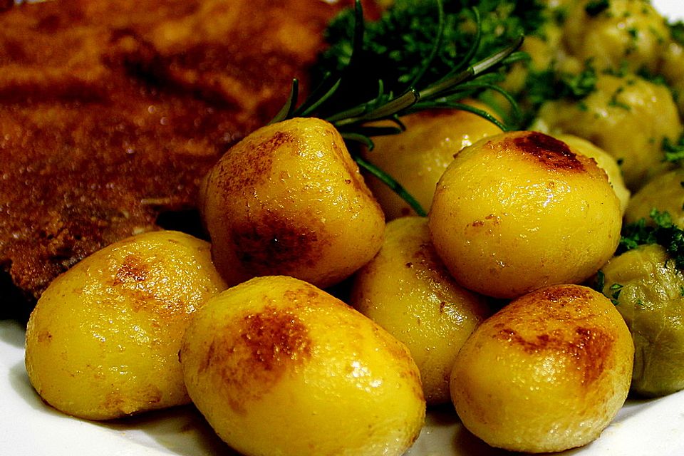 Braune oder karamellisierte Kartoffeln