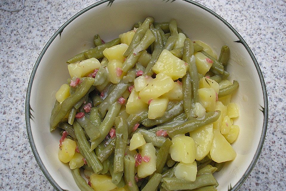 Papas Speckbohnen mit Kartoffeln