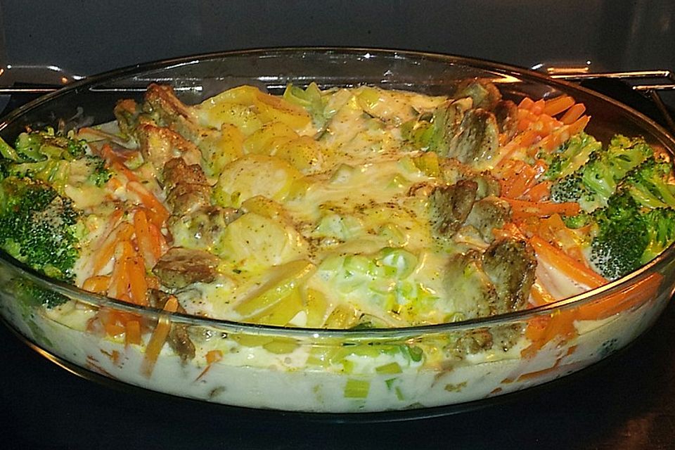 Schweinefilet-Gratin