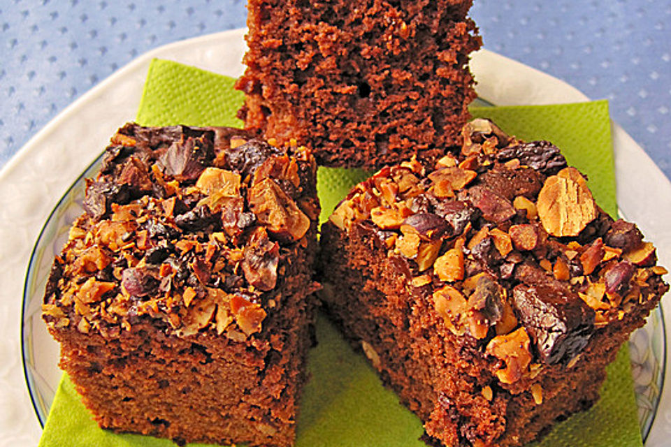 Schokoladen-Weihnachtsbrownies mit Toffeelikör