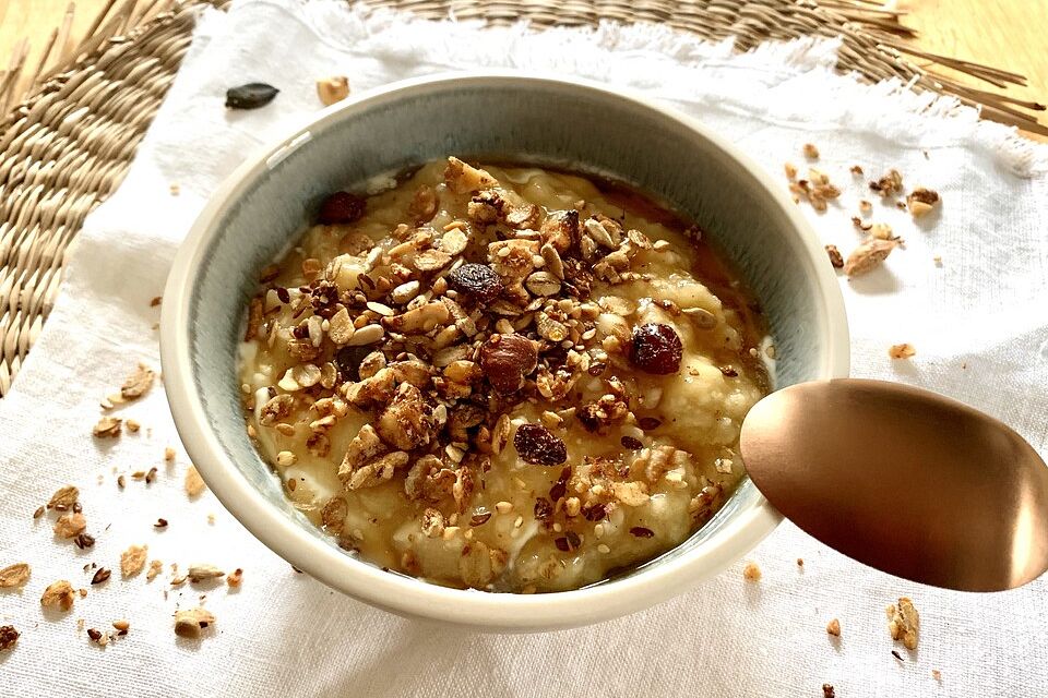 Bananenmus mit Joghurt