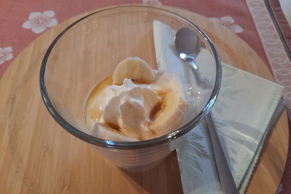 Bananenmus mit Joghurt