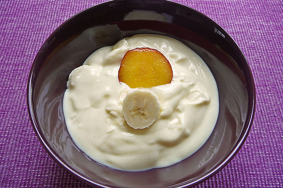 Bananenmus mit Joghurt