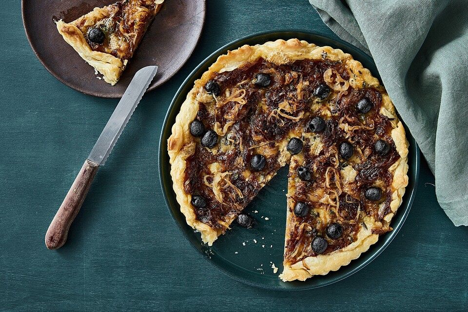 Zwiebelkuchen mit Bavaria blu