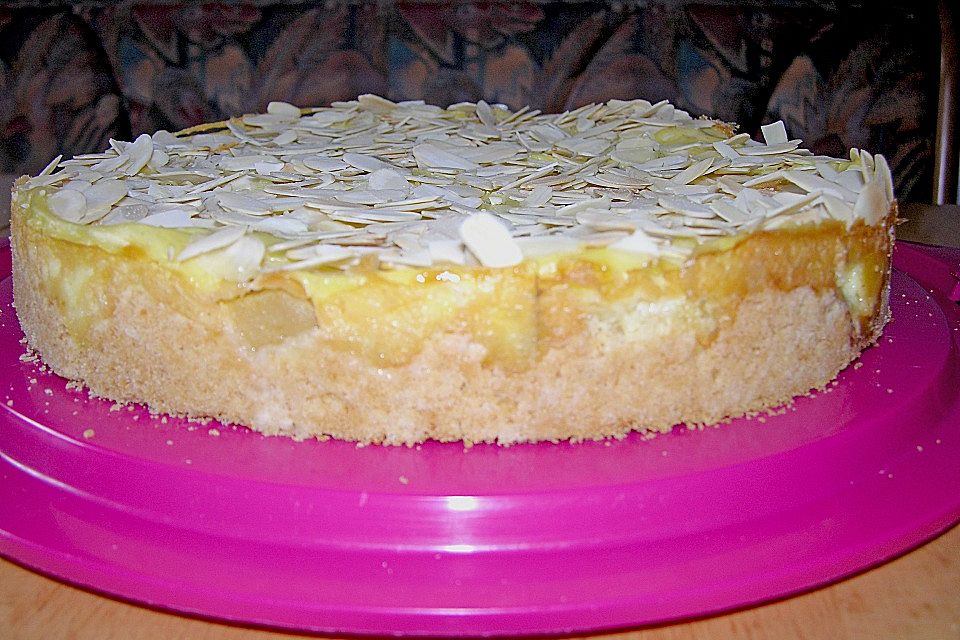 Apfelkuchen mit Puddingguss