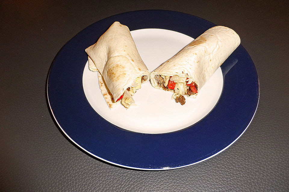 Wraps mit Hackfleisch-Füllung