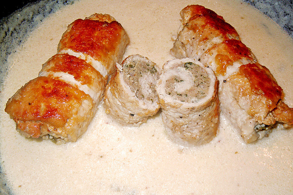 Schweinsrouladen in Kapernsauce