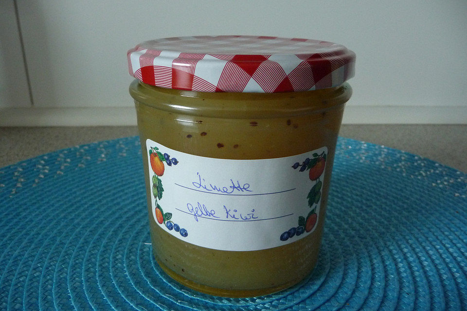 Limetten-gelbe Kiwi-Marmelade