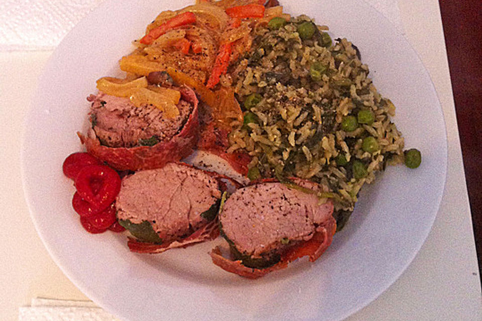 Schweinefilet in Saltimbocca-Mantel