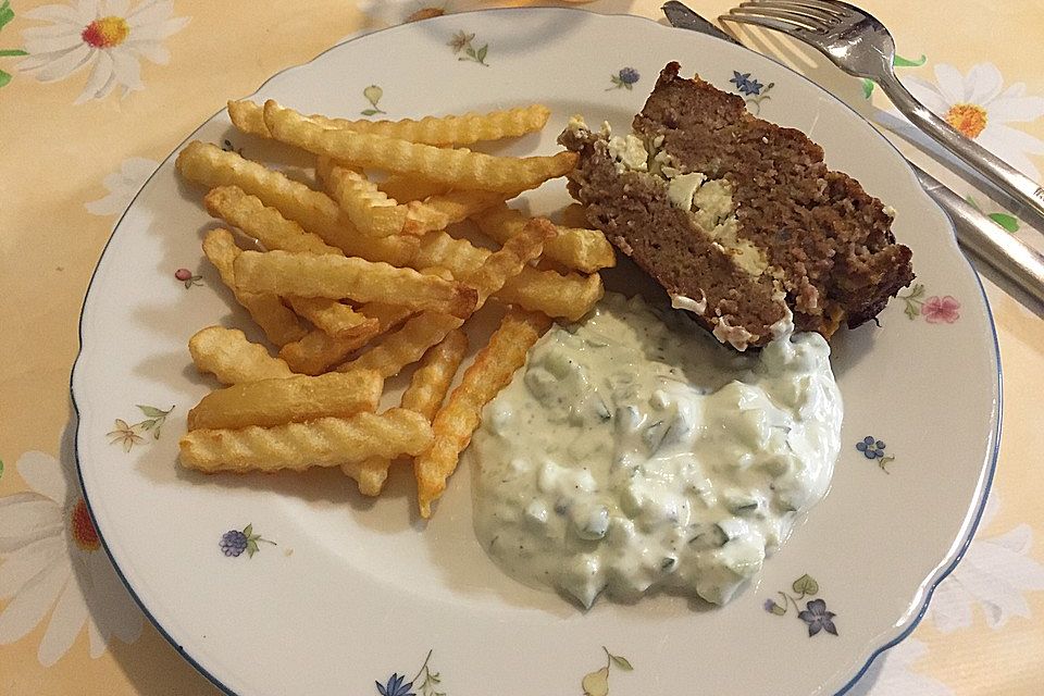 Hackbraten mit Schafskäse