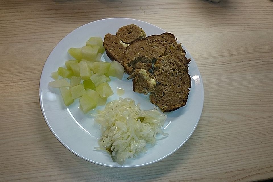 Hackbraten mit Schafskäse