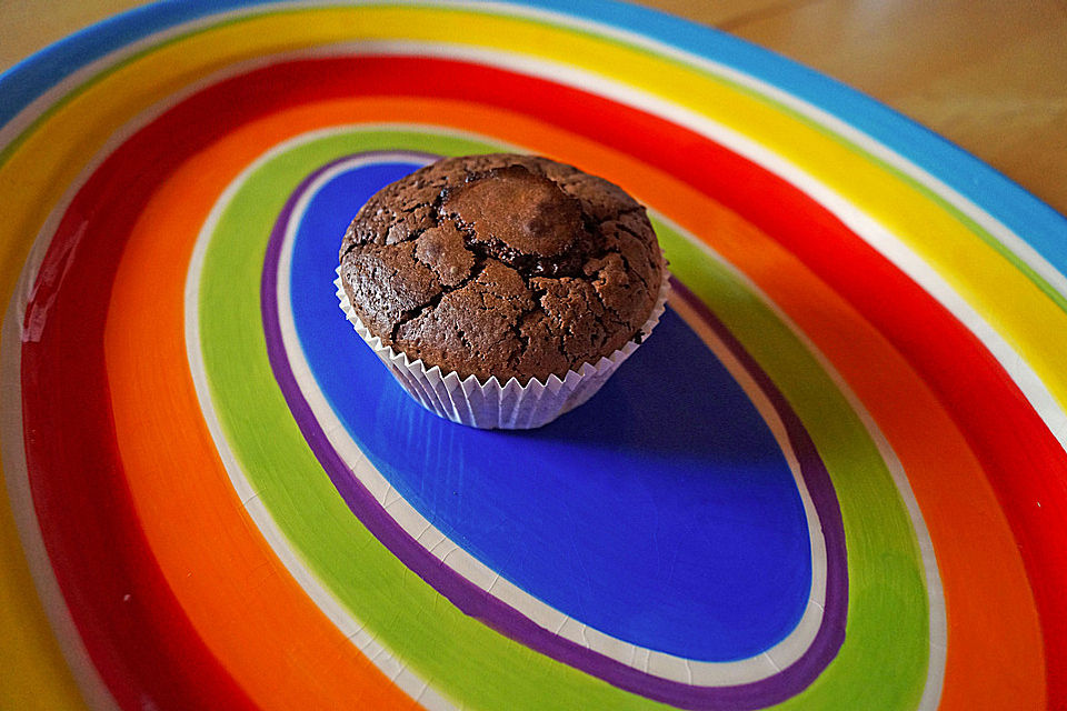 Schokomuffins mit flüssigem Schokokern