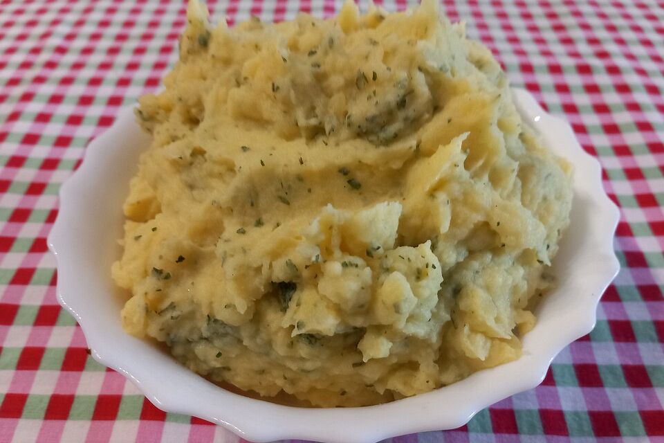 Amerikanisches Knoblauch - Kartoffelpüree