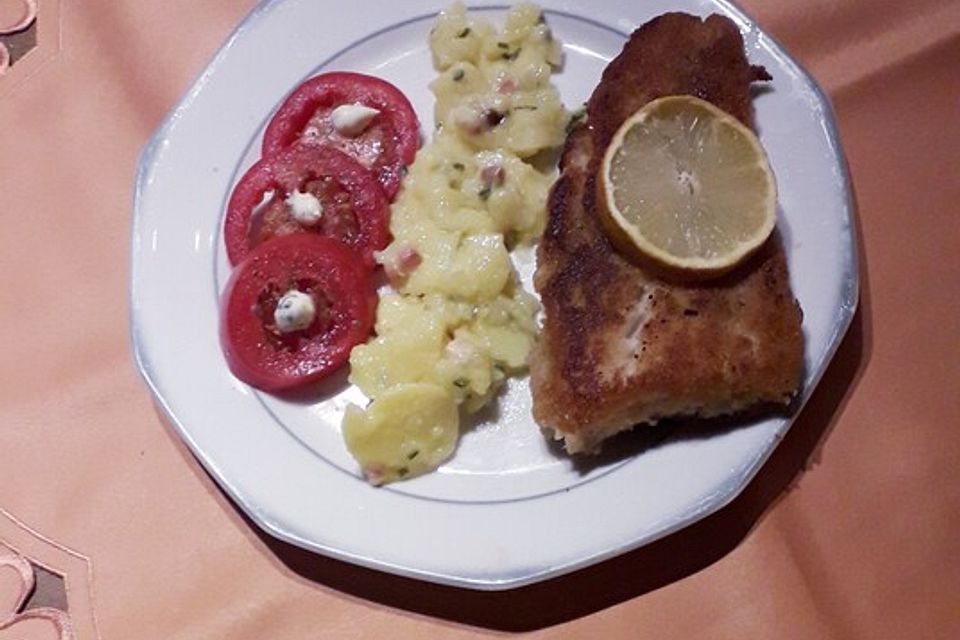 Kabeljaufilet mit Mayonnaisen-Panade