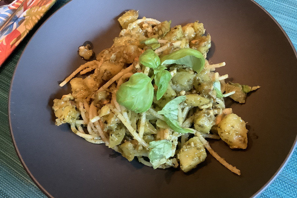 Pesto-Pasta mit Kartoffeln