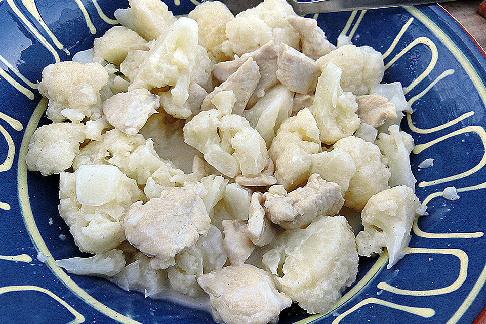 krümeltigers Blumenkohlragout mit Putenbrust