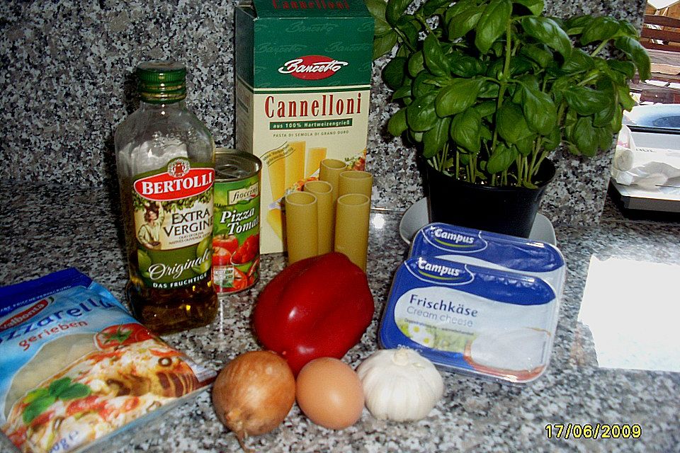 Cannelloni mit Frischkäsefüllung